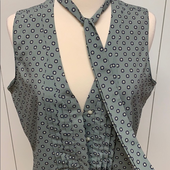 Ralph Lauren Sleeveless Neck Tie Blouse - Picture 2 of 5